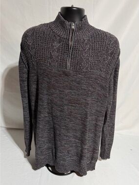 J.B. Holt “The Lincoln” Men’s Quarter Zip Sweater Size Large Gray
